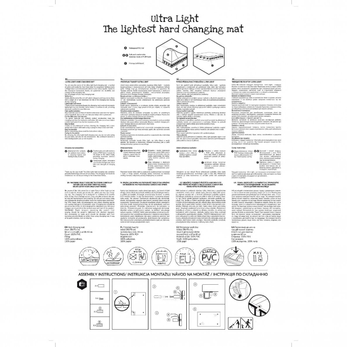 Saltea de Infasat Ultra Light 1.2kg, 50x70cm, cu Intaritura, Grosime 3cm, Anti-Alunecare (4)